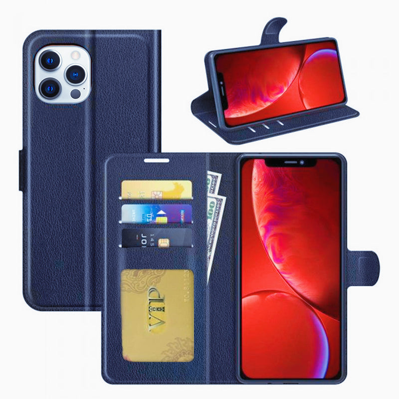 Leather Folio Wallet Case for iPhone 13 Pro Max Leather Folio Wallet Case for iPhone 13 Pro Max